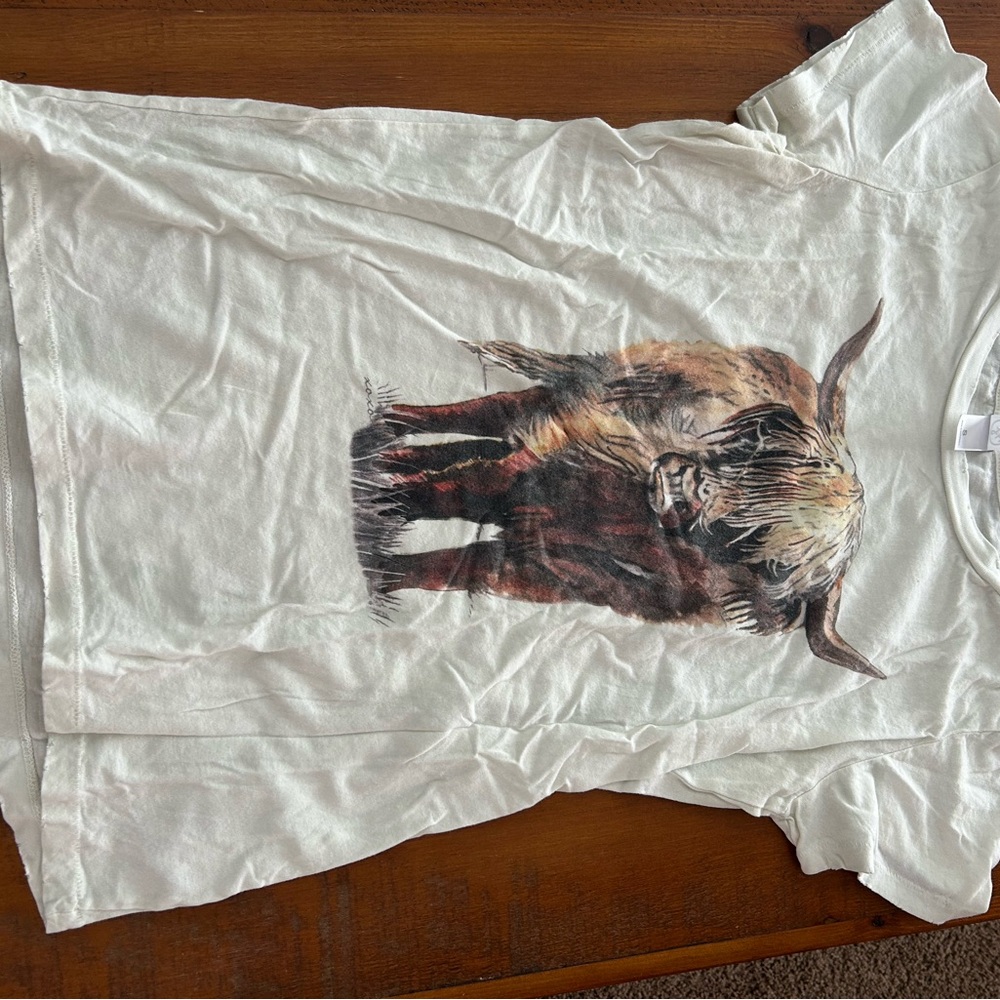 Graphic Bull Print T-Shirt